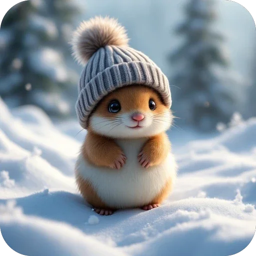 🐹 Стикер «Зимние животные» для Telegram