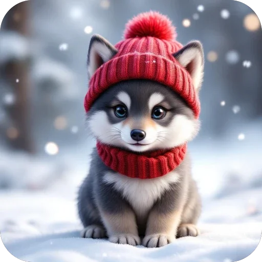🐺 Стикер «Зимние животные» для Telegram