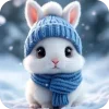 Стикер 4 Милые Зимние Животные
