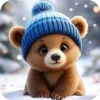 Стикер 2 Милые Зимние Животные