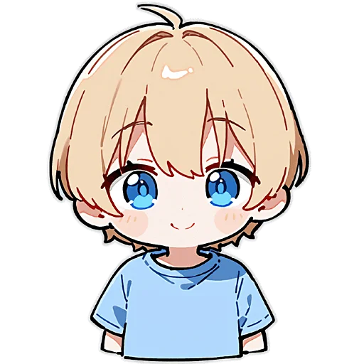 🥹 Стикер «Милый Блондин» для Telegram