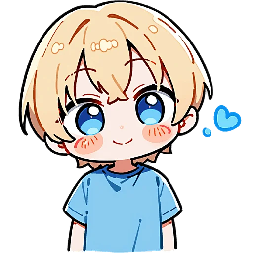 😍 Стикер «Милый Блондин» для Telegram
