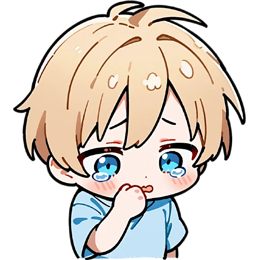 😭 Стикер «Милый Блондин» для Telegram