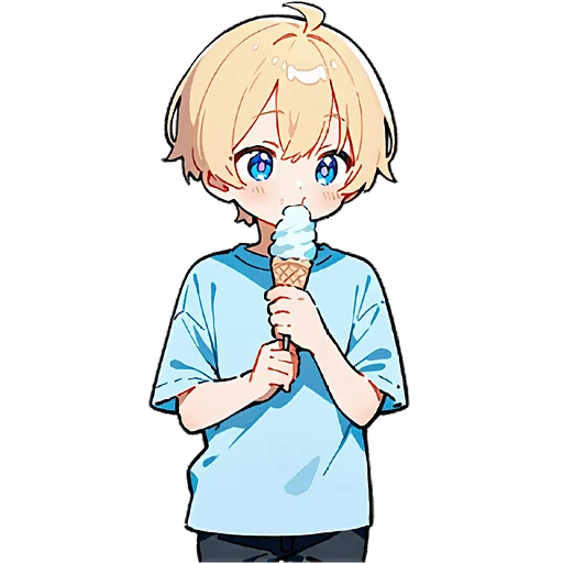 🍦 Стикер «Милый Блондин» для Telegram