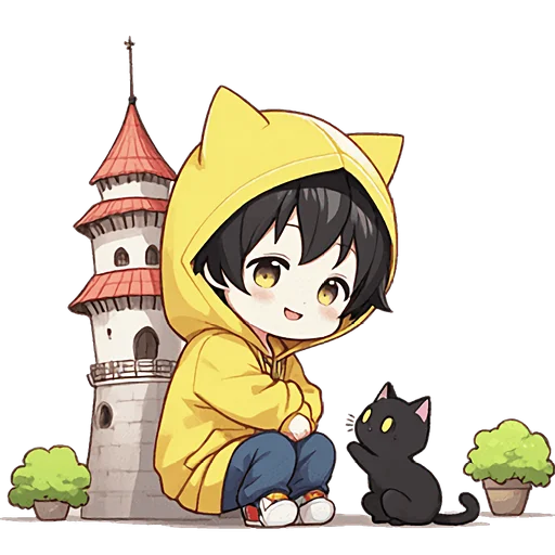 🥹 Стикер «Худи кун и котик» для Telegram