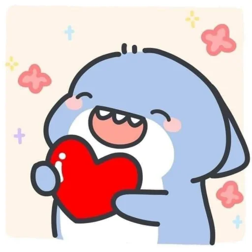 ❤️ Стикер «cute shark» для Telegram
