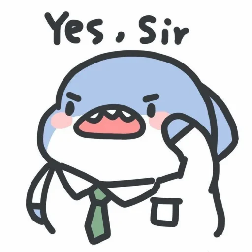 Стикерпак cute shark для Telegram