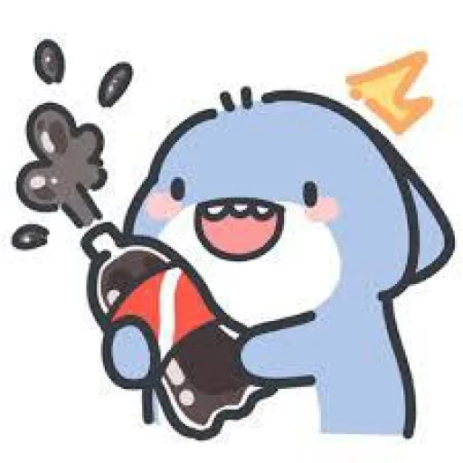 🥳 Стикер «cute shark» для Telegram