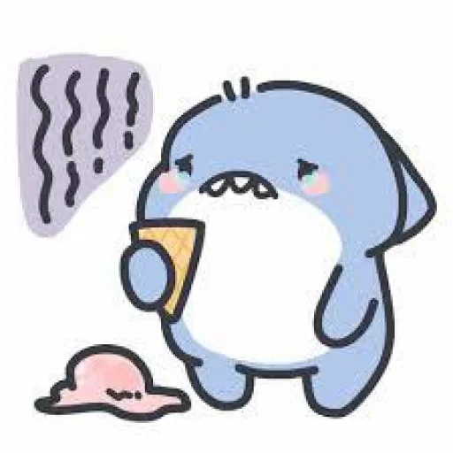 😰 Стикер «cute shark» для Telegram