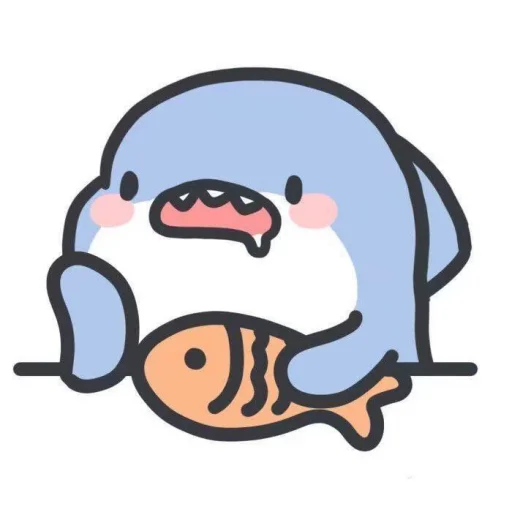 🤤 Стикер «cute shark» для Telegram
