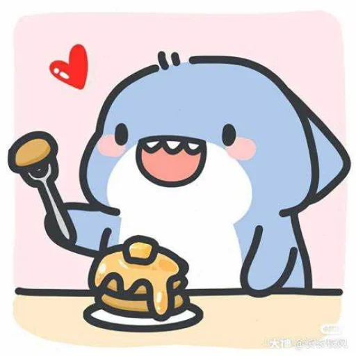 ❤️ Стикер «cute shark» для Telegram