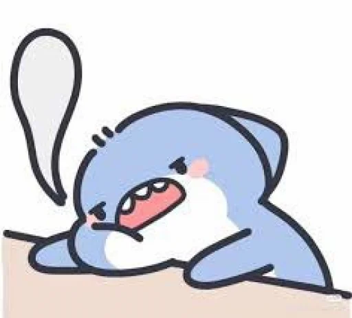 😪 Стикер «cute shark» для Telegram