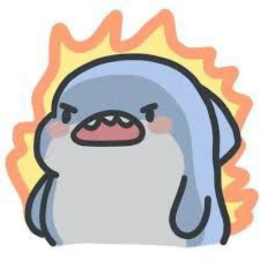 😡 Стикер «cute shark» для Telegram