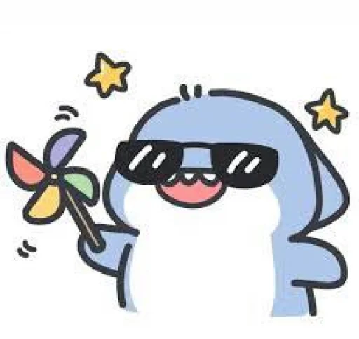 😎 Стикер «cute shark» для Telegram