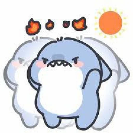 😠 Стикер «cute shark» для Telegram
