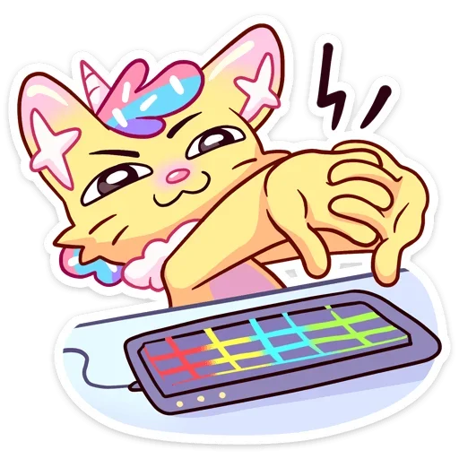 ☺ Стикер «Уютненький Кэнди Кэт» для Telegram