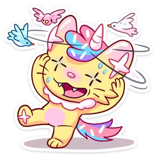 😵‍💫 Стикер «Уютненький Кэнди Кэт» для Telegram