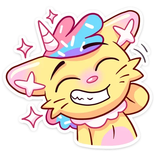 ☺ Стикер «Уютненький Кэнди Кэт» для Telegram