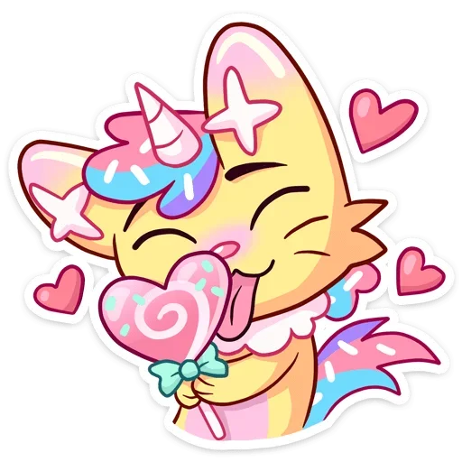 😍 Стикер «Уютненький Кэнди Кэт» для Telegram