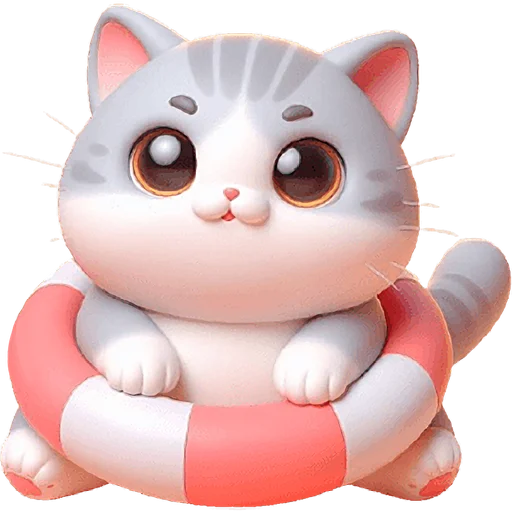 🏊‍♂ Стикер «Милый котик» для Telegram