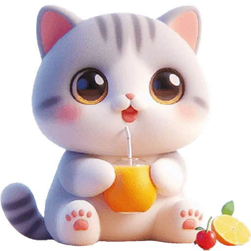 🍹 Стикер «Милый котик» для Telegram