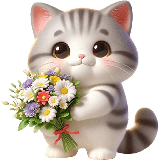 💐 Стикер «Милый котик» для Telegram