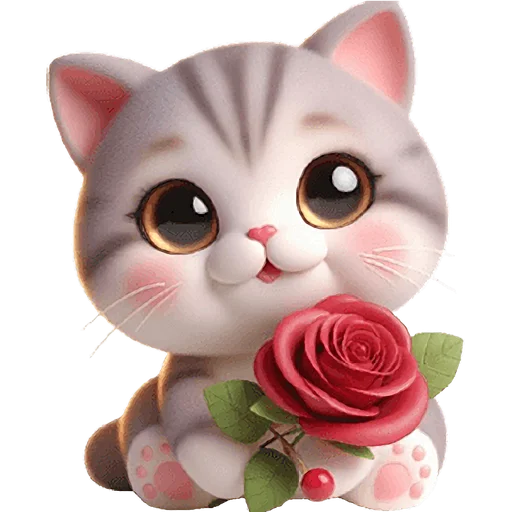 🌹 Стикер «Милый котик» для Telegram