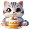🎂 Эмодзи «Милый котик» для Telegram