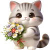 💐 Эмодзи «Милый котик» для Telegram