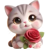 🌹 Эмодзи «Милый котик» для Telegram
