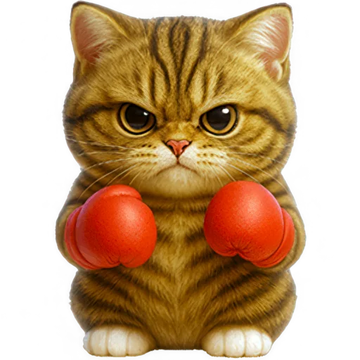 😠 Стикер «Пухленький котенок» для Telegram