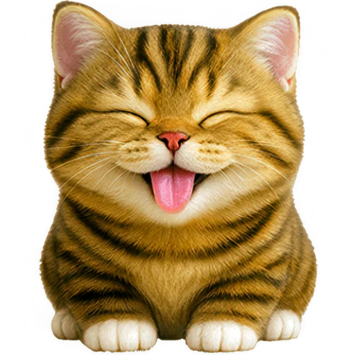 😝 Стикер «Пухленький котенок» для Telegram