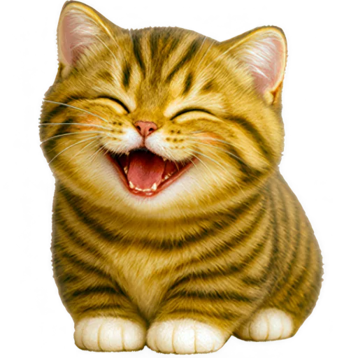 🤣 Стикер «Пухленький котенок» для Telegram