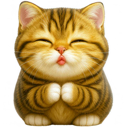 😘 Стикер «Пухленький котенок» для Telegram