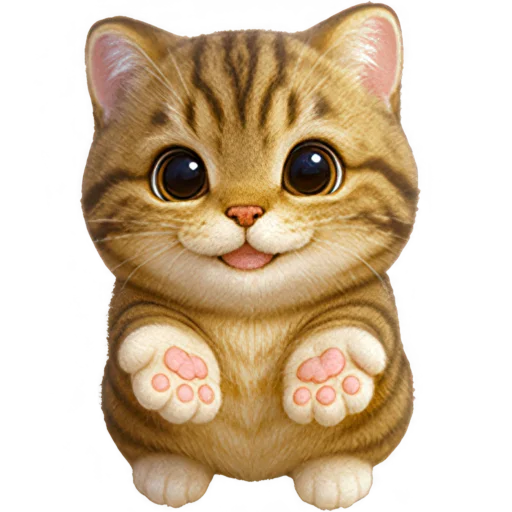 🤗 Стикер «Пухленький котенок» для Telegram