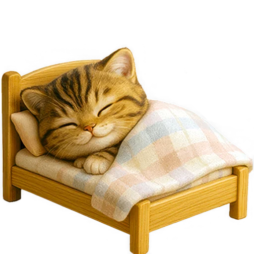 😴 Стикер «Пухленький котенок» для Telegram