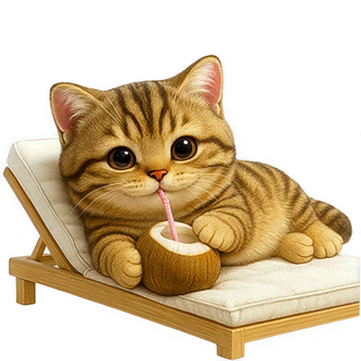 🧉 Стикер «Пухленький котенок» для Telegram