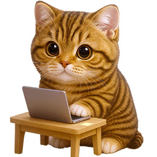 💻 Стикер «Пухленький котенок» для Telegram