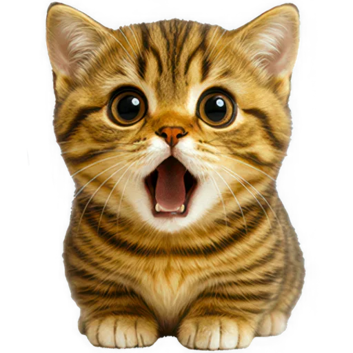 😱 Стикер «Пухленький котенок» для Telegram