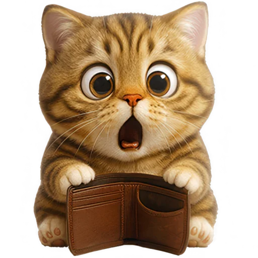 😰 Стикер «Пухленький котенок» для Telegram