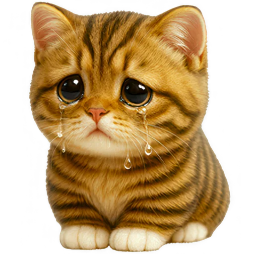 😭 Стикер «Пухленький котенок» для Telegram