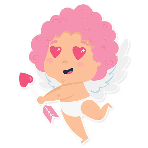 😍 Стикер «Cute cupid» для Telegram