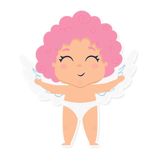 🤗 Стикер «Cute cupid» для Telegram