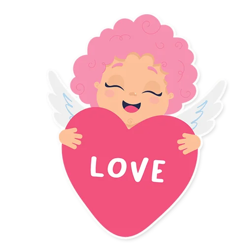 🥰 Стикер «Cute cupid» для Telegram