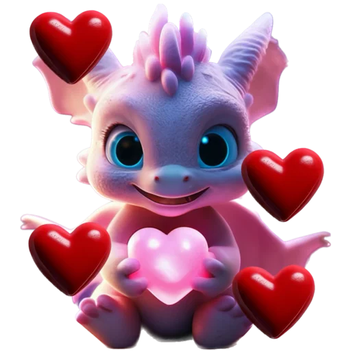 🥰 Стикер «милые драконы» для Telegram