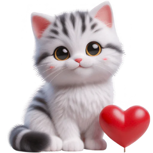 Стикерпак Полосатый котик для Telegram