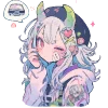 😜 Эмодзи «Cute girl» для Telegram