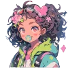 ☘️ Эмодзи «Cute girl» для Telegram
