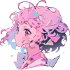 🥈 Эмодзи «Cute girl» для Telegram