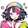 🤫 Эмодзи «Cute girl» для Telegram